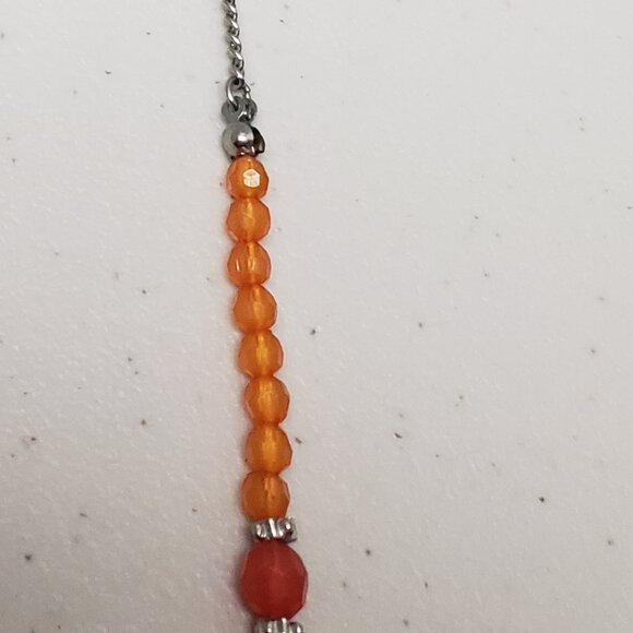 Necklace (Pinkish & Orange Beads) - Picture 3 of 4